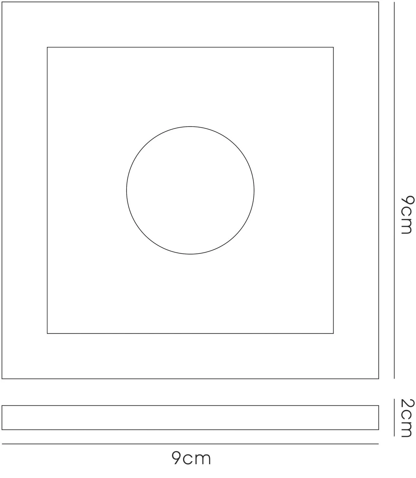 IL30832AQ  Crystal Bubble Downlight Square Rim Only Aqua